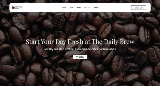 screenshot of The Daily Brew's' website